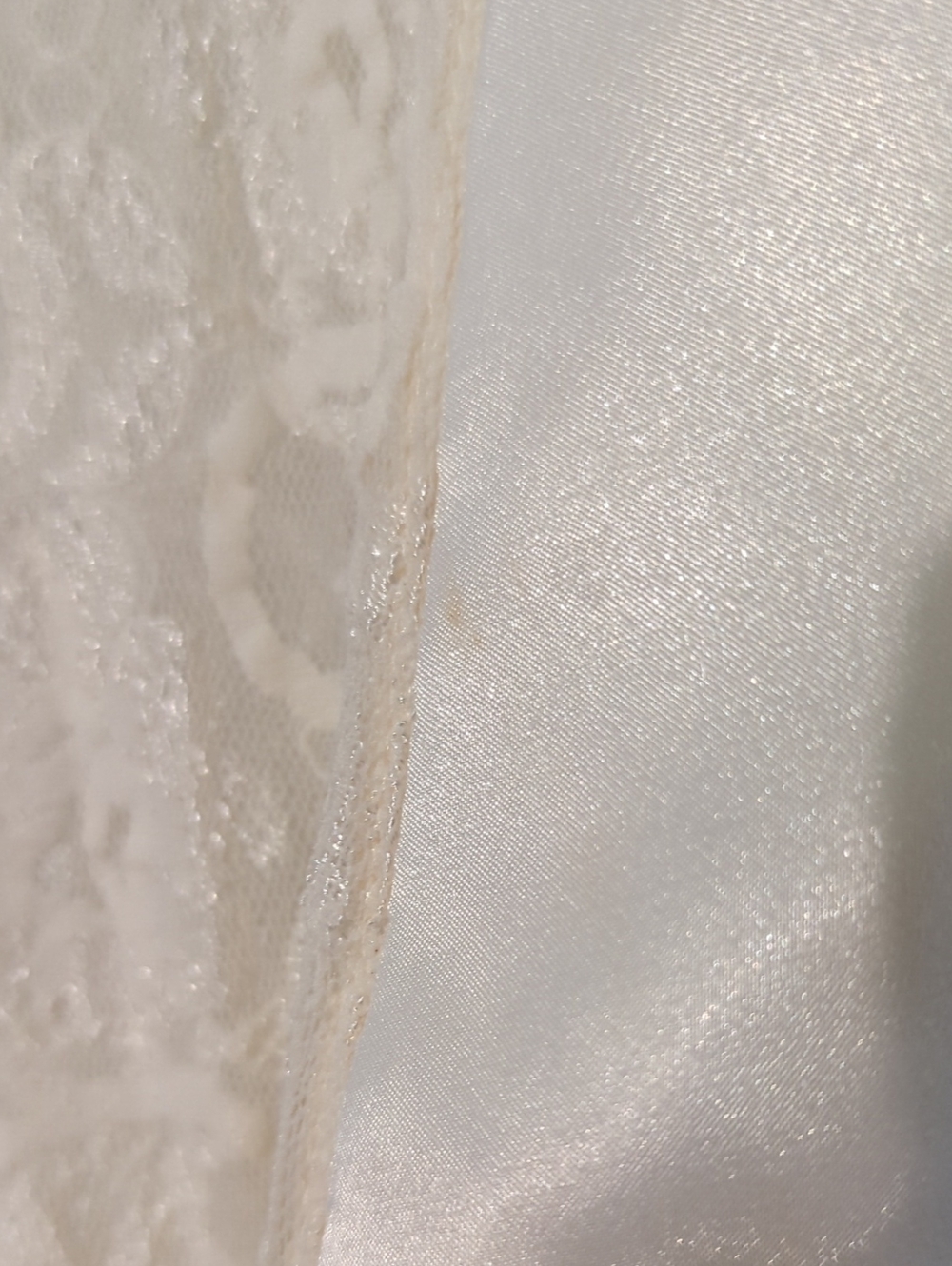 VINTAGE lace satin-trim robe cardigan wrap top - size small / medium - Picture 13 of 13